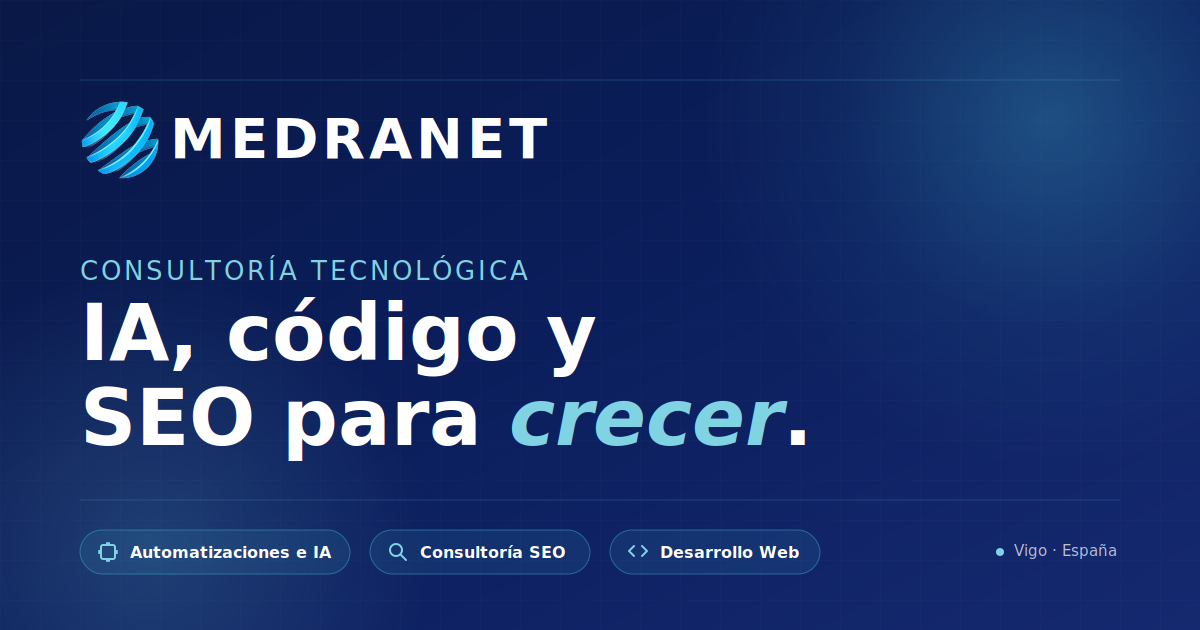 MedraNet - Consultora Tecnológica. IA, desarrollo web a medida y SEO. - Desarrollo Web en Vigo