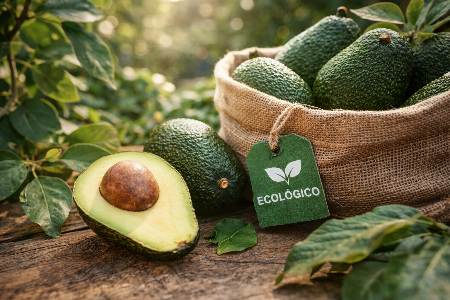 Aguacates ecológicos frescos representando los beneficios del aguacate ecológico para la salud